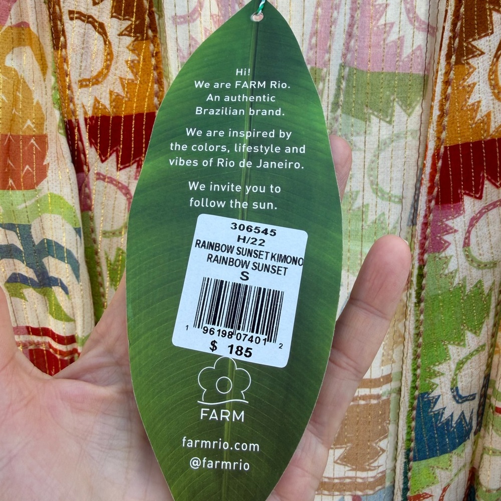 FARM Rio Multicolor Pineapple & Sunprint Open-Front Cape - Picture 4 of 5
